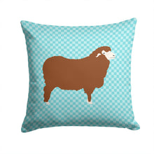 Load image into Gallery viewer, Merino Sheep Blue Check Throw Pillow - 14x14 Decorative Pillow – Art for Your Home &amp; Patio BB8155PW1414