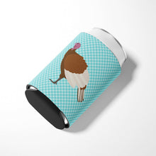 Load image into Gallery viewer, Bourbon Red Turkey Hen Blue Check Can or Bottle Hugger BB8156CC