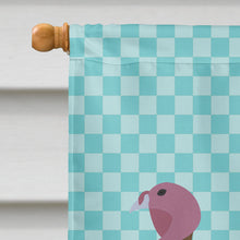 Load image into Gallery viewer, Bourbon Red Turkey Hen Blue Check Flag Canvas House Size BB8156CHF