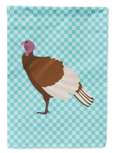 Load image into Gallery viewer, Bourbon Red Turkey Hen Blue Check Garden Flag - Outdoor Decorative Yard Flag