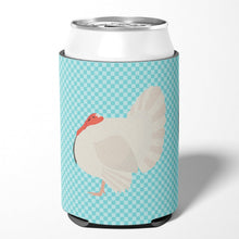 Load image into Gallery viewer, White Holland Turkey Blue Check Can or Bottle Hugger BB8157CC