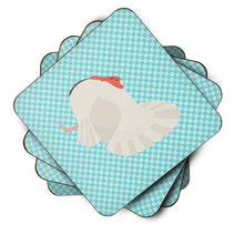 Load image into Gallery viewer, White Holland Turkey Blue Check Foam Coaster  BB8157FC