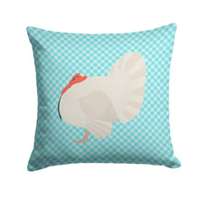 Load image into Gallery viewer, White Holland Turkey Blue Check Throw Pillow - 14x14 Decorative Pillow – Art for Your Home &amp; Patio BB8157PW1414