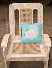 Load image into Gallery viewer, White Holland Turkey Blue Check Fabric Decorative Pillow BB8157PW1818