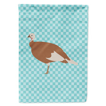Load image into Gallery viewer, Jersey Buff Turkey Hen Blue Check Flag Canvas House Size BB8158CHF