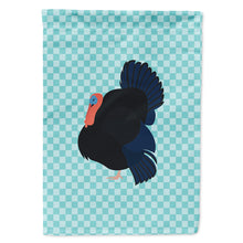Load image into Gallery viewer, Norfolk Black Turkey Blue Check Flag Canvas House Size BB8159CHF
