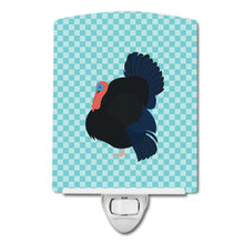 Load image into Gallery viewer, Norfolk Black Turkey Blue Check Ceramic Night Light BB8159CNL