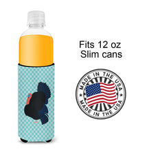Load image into Gallery viewer, Norfolk Black Turkey Blue Check   Hugger for slim cans