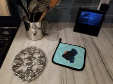 Load image into Gallery viewer, Norfolk Black Turkey Blue Check Pot Holders - Set of 2 - Heat-Resistant Kitchen Essentials BB8159PTHD