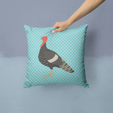 Load image into Gallery viewer, Marragansett Turkey Blue Check Throw Pillow - 14x14 Decorative Pillow – Art for Your Home &amp; Patio BB8161PW1414