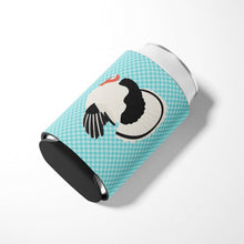 Load image into Gallery viewer, Royal Palm Turkey Blue Check Can or Bottle Hugger BB8162CC