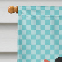 Load image into Gallery viewer, Royal Palm Turkey Blue Check Flag Canvas House Size BB8162CHF