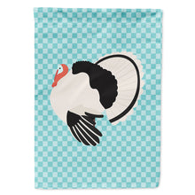 Load image into Gallery viewer, Royal Palm Turkey Blue Check Flag Canvas House Size BB8162CHF
