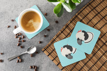 Load image into Gallery viewer, Royal Palm Turkey Blue Check Foam Coaster  BB8162FC