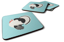 Load image into Gallery viewer, Royal Palm Turkey Blue Check Foam Coaster  BB8162FC