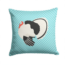 Load image into Gallery viewer, Royal Palm Turkey Blue Check Throw Pillow - 14x14 Decorative Pillow – Art for Your Home &amp; Patio BB8162PW1414