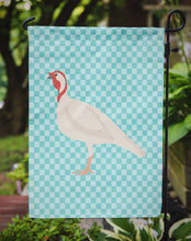 Load image into Gallery viewer, Beltsville Small White Turkey Hen Blue Check Garden Flag - Outdoor Decorative Yard Flag