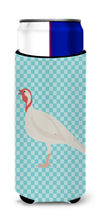 Load image into Gallery viewer, Beltsville Small White Turkey Hen Blue Check   Hugger for slim cans
