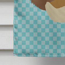Load image into Gallery viewer, French Turkey Dindon Blue Check Flag Canvas House Size BB8164CHF