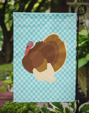 Load image into Gallery viewer, French Turkey Dindon Blue Check Garden Flag - Outdoor Decorative Yard Flag