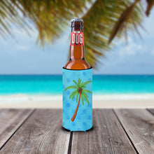 Load image into Gallery viewer, Palm Tree Blue Polkadot   Hugger for slim cans BB8166MUK