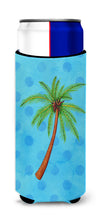 Load image into Gallery viewer, Palm Tree Blue Polkadot   Hugger for slim cans BB8166MUK