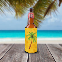 Load image into Gallery viewer, Palm Tree Yellow Polkadot   Hugger for slim cans BB8167MUK