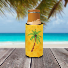 Load image into Gallery viewer, Palm Tree Yellow Polkadot   Hugger for slim cans BB8167MUK