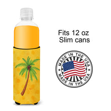 Load image into Gallery viewer, Palm Tree Yellow Polkadot   Hugger for slim cans BB8167MUK