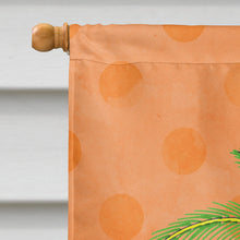 Load image into Gallery viewer, Palm Tree Orange Polkadot Flag Canvas House Size BB8168CHF