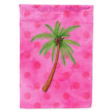 Load image into Gallery viewer, Palm Tree Pink Polkadot Flag Canvas House Size BB8169CHF