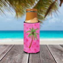 Load image into Gallery viewer, Palm Tree Pink Polkadot   Hugger for slim cans BB8169MUK