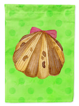 Load image into Gallery viewer, Sea Shell Green Polkadot Garden Flag - Outdoor Decorative Yard Flag BB8170GF