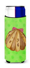 Load image into Gallery viewer, Sea Shell Green Polkadot   Hugger for slim cans BB8170MUK