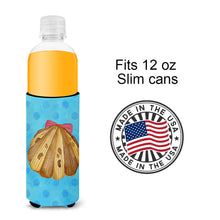 Load image into Gallery viewer, Sea Shell Blue Polkadot   Hugger for slim cans BB8171MUK