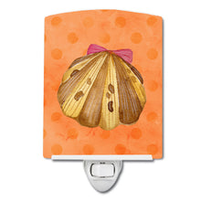 Load image into Gallery viewer, Sea Shell Orange Polkadot Ceramic Night Light BB8173CNL
