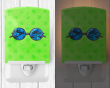 Load image into Gallery viewer, Sunglasses Green Polkadot Ceramic Night Light BB8175CNL