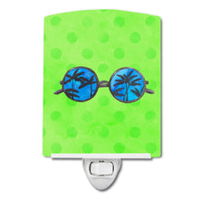 Load image into Gallery viewer, Sunglasses Green Polkadot Ceramic Night Light BB8175CNL