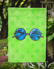 Load image into Gallery viewer, Sunglasses Green Polkadot Garden Flag - Outdoor Decorative Yard Flag BB8175GF