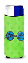 Load image into Gallery viewer, Sunglasses Green Polkadot   Hugger for slim cans BB8175MUK