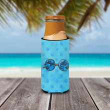 Load image into Gallery viewer, Sunglasses Blue Polkadot   Hugger for slim cans BB8176MUK