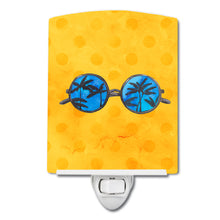 Load image into Gallery viewer, Sunglasses Yellow Polkadot Ceramic Night Light BB8177CNL