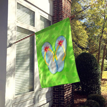 Load image into Gallery viewer, Flip Flops Green Polkadot Flag Canvas House Size BB8180CHF