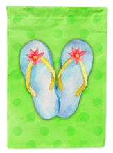 Load image into Gallery viewer, Flip Flops Green Polkadot Garden Flag - Outdoor Decorative Yard Flag BB8180GF