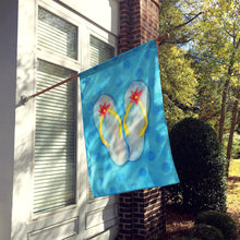 Load image into Gallery viewer, Flip Flops Blue Polkadot Flag Canvas House Size BB8181CHF