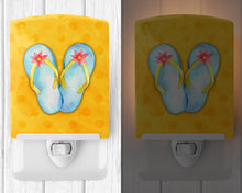 Load image into Gallery viewer, Flip Flops Yellow Polkadot Ceramic Night Light BB8182CNL