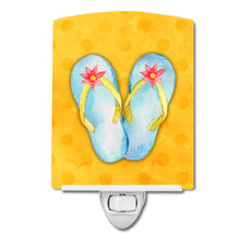 Load image into Gallery viewer, Flip Flops Yellow Polkadot Ceramic Night Light BB8182CNL