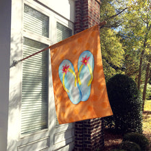 Load image into Gallery viewer, Flip Flops Orange Polkadot Flag Canvas House Size BB8183CHF