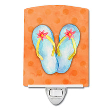 Load image into Gallery viewer, Flip Flops Orange Polkadot Ceramic Night Light BB8183CNL