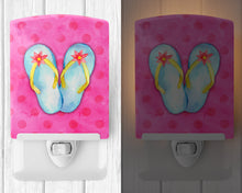 Load image into Gallery viewer, Flip Flops Pink Polkadot Ceramic Night Light BB8184CNL